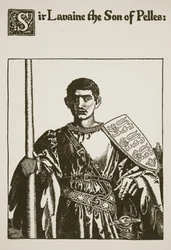 Sir Lavaine il figlio di Pelles, illustrazione da 